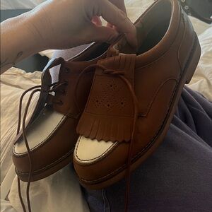 Vintage Brown Leather Ralph Lauren golf shoes